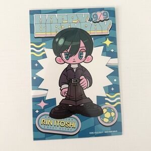 Anime official collectible blue lock postcard itoshi rin